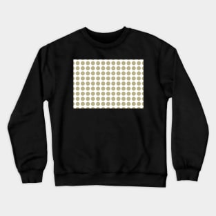 Polka Dot Design Retro Palette - Olive Green Crewneck Sweatshirt